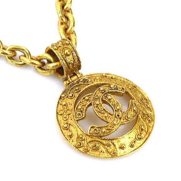 CHANEL Gold Coco Mark Necklace - Picture 1 of 5